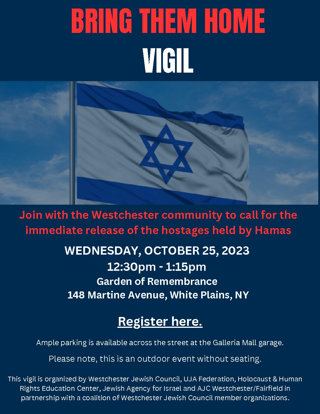 Westchester Bring Them Home Vigil