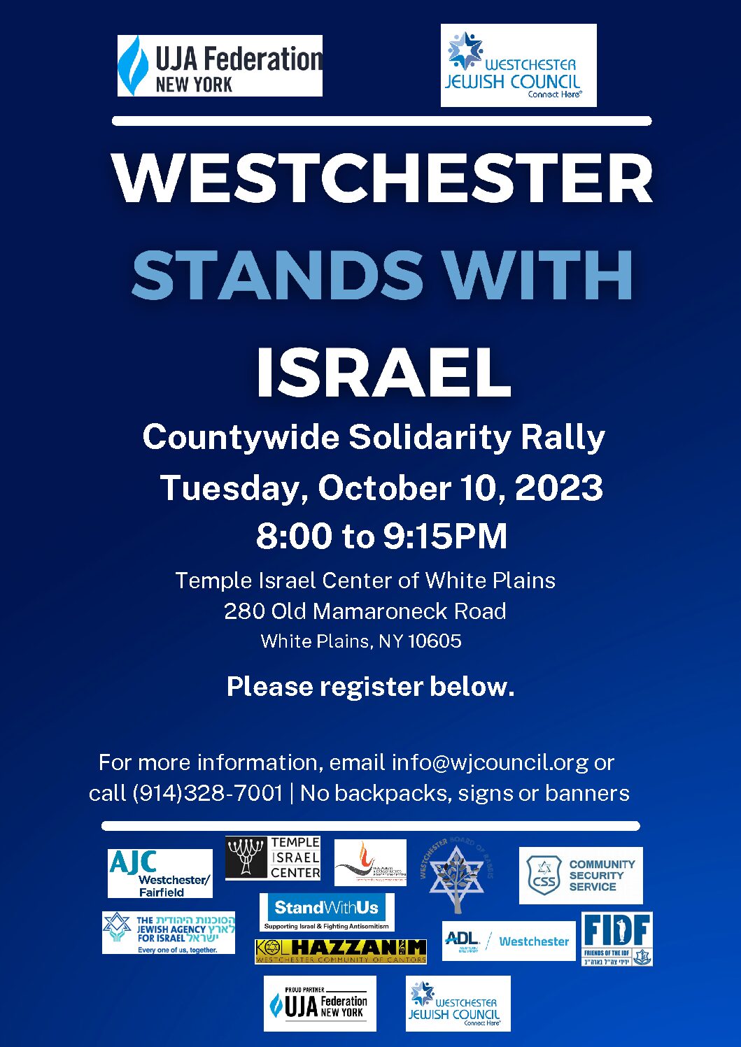 Westchester Solidarity Rally for Israel