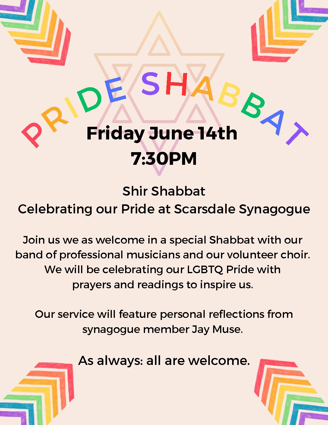 SSTTE - Pride Shabbat